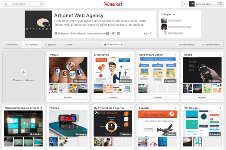 Artionet Web Agency sur Pinterest