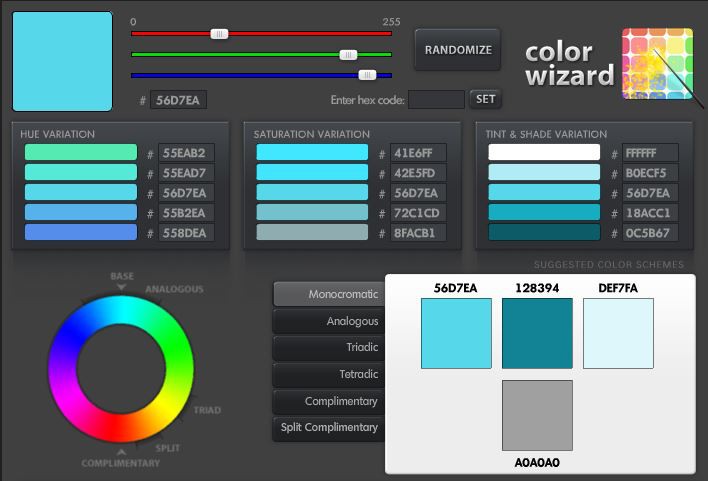Outil Color Wizard