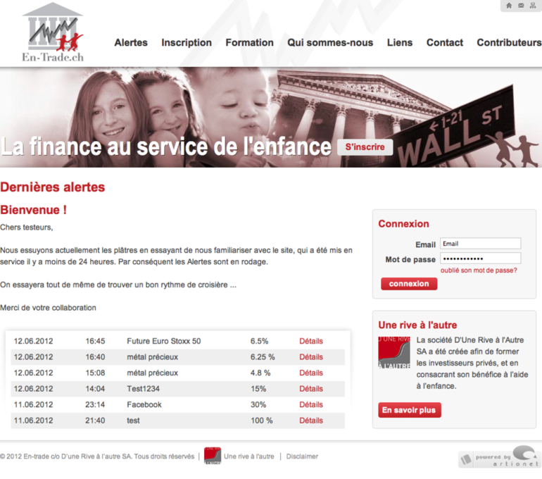 En-Trade la finance au service de l'enfance