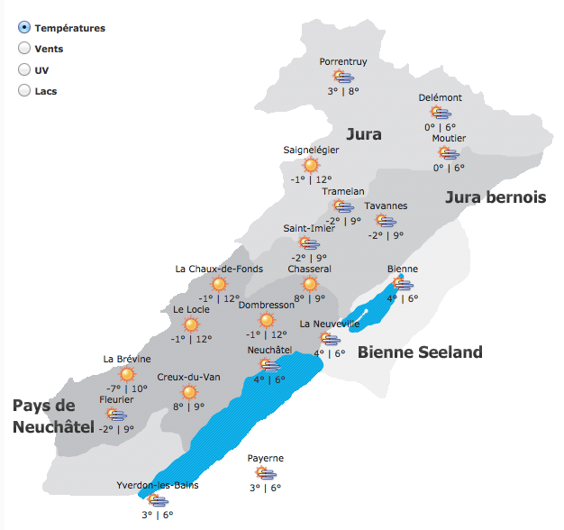 Page météo du module weather forecast