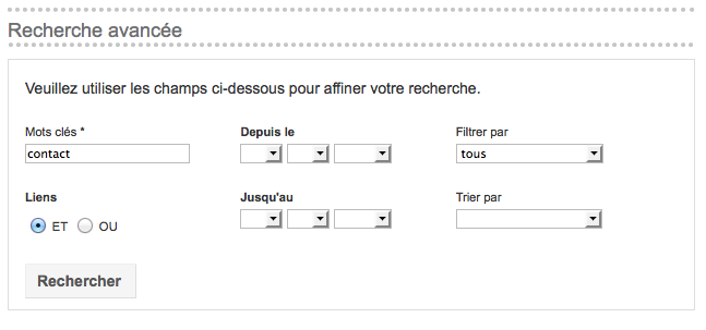 Recherche avancée 