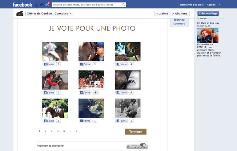 Concours photos sur Facebook