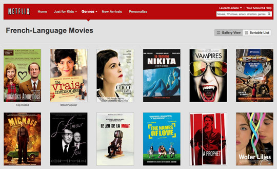 Catalogue Netflix