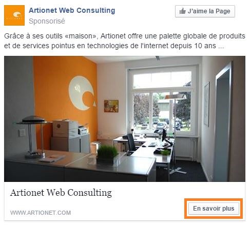 Publicité sous Facebook