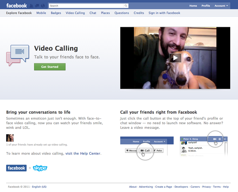 Facebook Videocalling