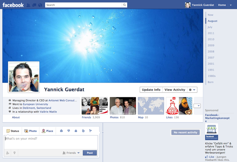 Le nouveau Facebook Timeline avant les autres