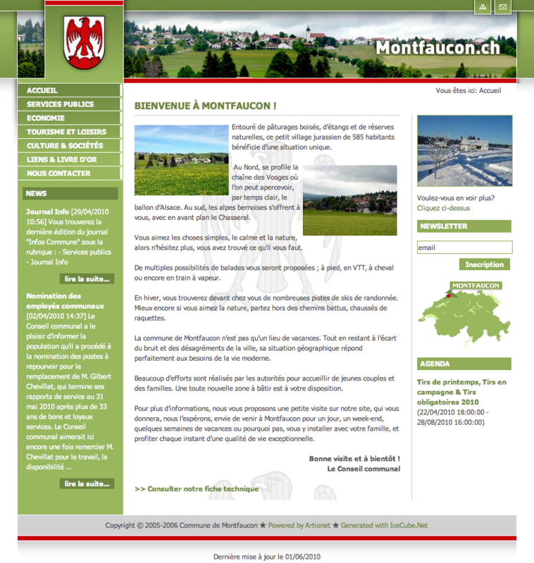 Site internet de la commune de Montfaucon