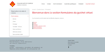 Commune mixte de Courroux - Guichet virtuel section formulaires