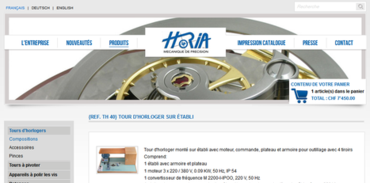 Tour d'horloger sur etabli