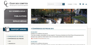 Cour des Comptes - Conférences de presse