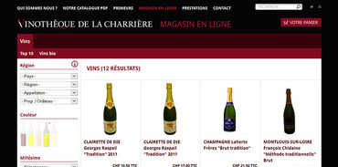 Listing des vins