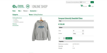  EUROPEAN UNIVERSITY - ONLINE SHOP