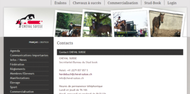 Cheval Suisse - Contact