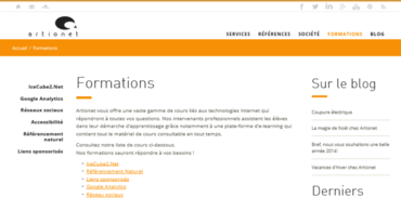 Artionet - Formation