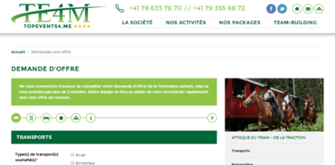 TopEvents4.me - Demande d'informations
