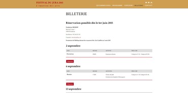 Festival du Jura - Billetterie