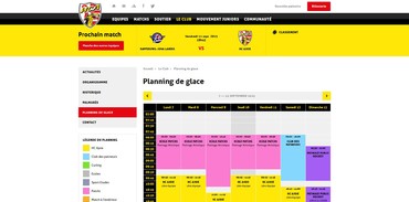 HC Ajoie - Planning de glace