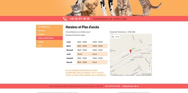Cabinet vétérinaire - Horaires et plan