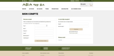 Asia Top - Connexion