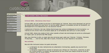 Site internet (2001 - Archive) - Lancement le 26 janvier 2001