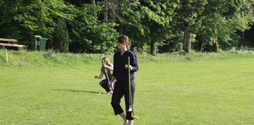 Sur le green du Swin Golf de La Caquerelle