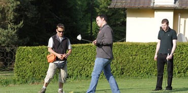 Sur le green du Swin Golf de La Caquerelle