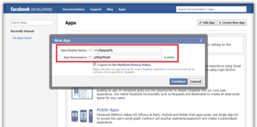 Entrez un 'Nom d'affichage de votre application» et un «espace de noms de votre Application' (Peu importe le nom choisi).