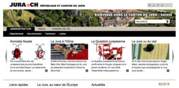 Le site Internet www.jura.ch accessible aux personnes atteintes d'un handicap