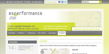 Aperçu du site ESPerformance