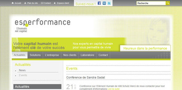 Aperçu du site ESPerformance