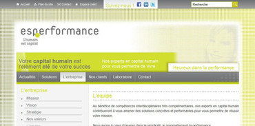 Aperçu du site ESPerformance