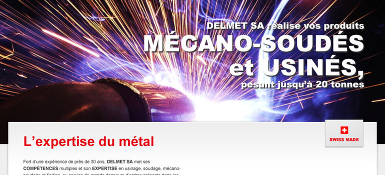 Le site internet de la société Delmet SA fait peau neuve