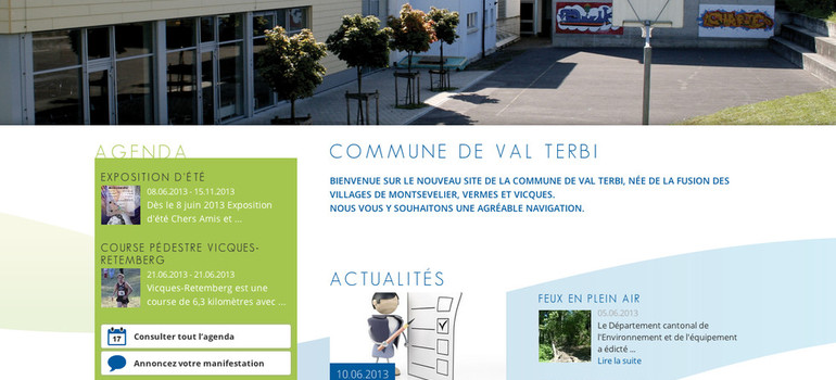 Val Terbi: nouvelle commune, nouveau site