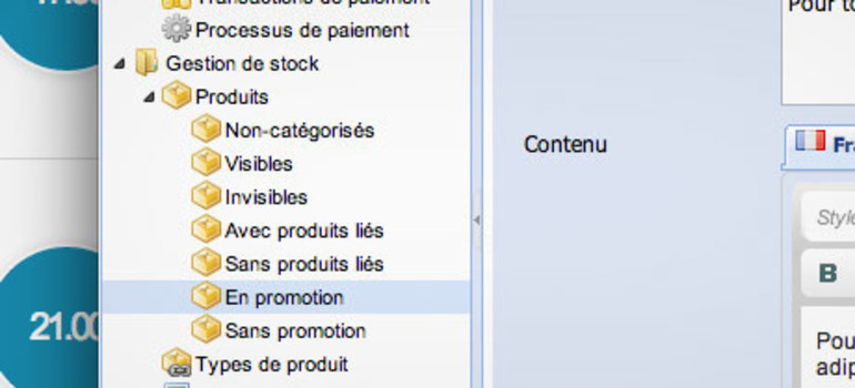 Nouvelles vues pour le module shop